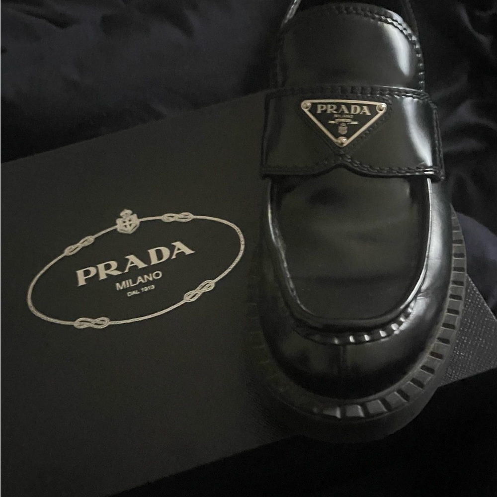 Prada Glossy Black Loafers